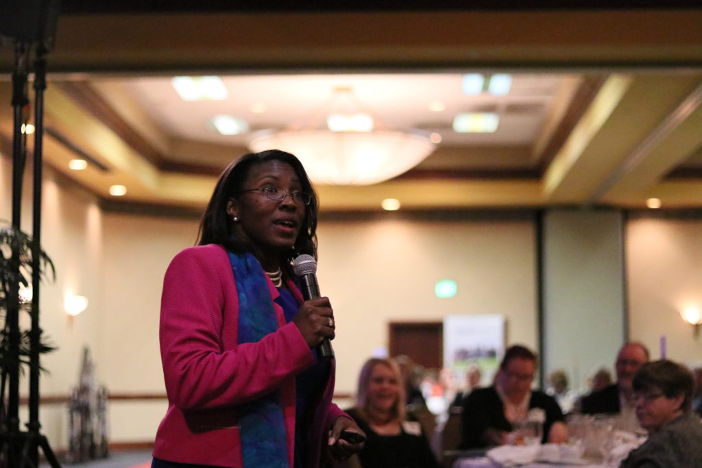 Closing keynote, Dr. Tiffany Anderson, inspired attendees to make systemic change in their communities. 